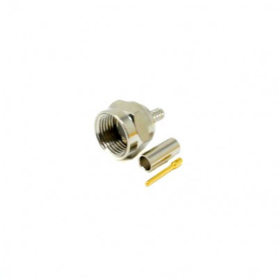 Crimp Type F Connector Straight Male For Coaxial Cable