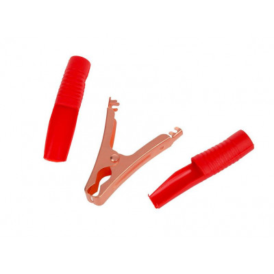 100A Alligator Clip With Insulating Cover - Copper Plated Crocodile Clamp For Electrical Testing, Jumper Helper