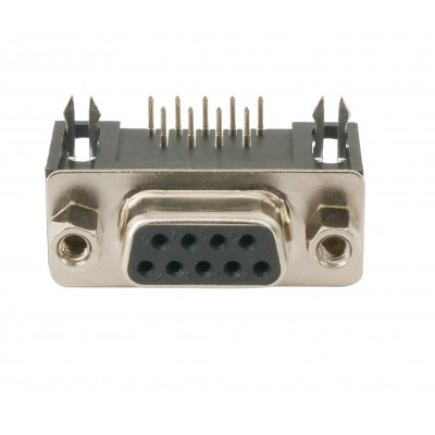 DB9 Female Right Angle Connector - 9 Pin - PCB Mount DB9 Female Right Angle Connector - 9 Pin - PCB Mount