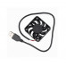 DC 5V 7010 Double Ball Cooling Fan with USB 25CM Cable Size:70*70*10MM