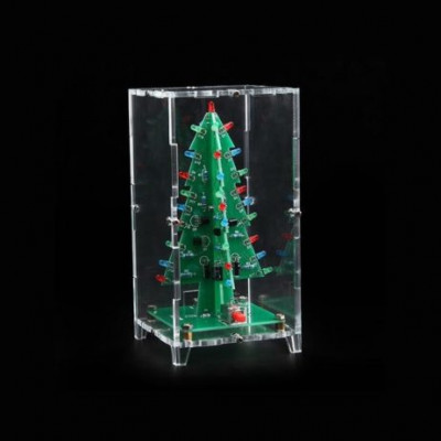 DC 5V Operated Colorful Christmas LED Tree DIY kit with Acrylic Case DC 5V Operated Colorful Christmas LED Tree DIY kit with Acrylic Case