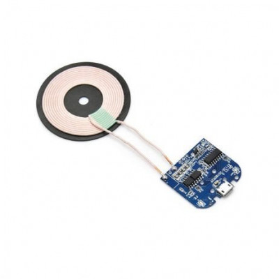 DC 5V Qi Standard Micro USB Input PCBA Circuit Board With Coil for Wireless Phone Charging - Transmitter