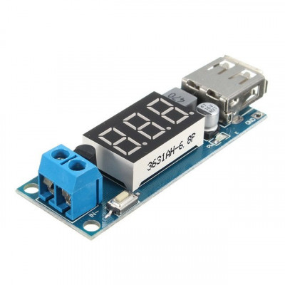 DC-DC 4.5-40V To 5V 2A USB Charger Step down Converter Voltmeter Module