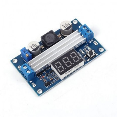 DC-DC High Power Adjustable Step-up Module 3.0-35V to 3.5-35V 100W with Digital Display Voltmeter