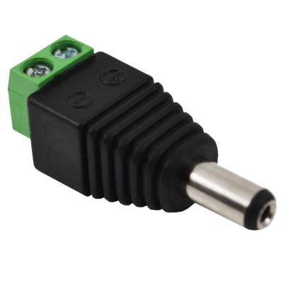 DC Power Jack Male Connector with 2 pin Screw Terminal - 2.1 x 5.5mm