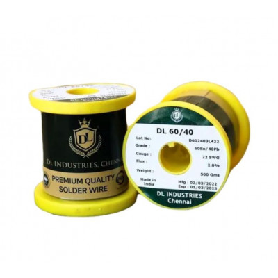 DL 500gm 22 Gauge (Premium) 60/40 Grade Solder Wire DL 500gm 22 Gauge (Premium) 60/40 Grade Solder Wire
