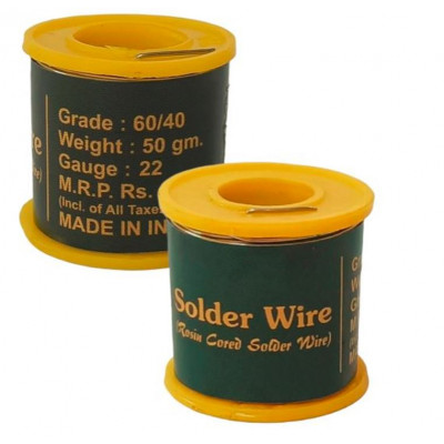 DL 50gm 22 Gauge 60/40 Grade Rosin Cored Solder Wire DL 50gm 22 Gauge 60/40 Grade Rosin Cored Solder Wire
