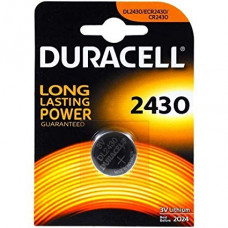 Duracell DL2430 (CR2430) 3V 285mAh Lithium Coin Cell Battery