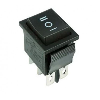 DPDT ON-OFF-ON Rocker Switch - Lock Action