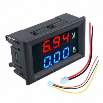 Dual Led 0.28 Display for DC0-100V 50A Voltage and Current Test Digital Instrument, Digital Meter Panel Amplifier Red Blue 50A Dual Led 0.28 Display for DC0-100V 50A Voltage and Current Test Digital Instrument, Digital Meter Panel Amplifier Red Blue 50A