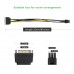 Dual SATA 15PIN to 6PIN Graphics Card Power Cable