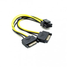 Dual SATA 15PIN to 8PIN Graphics Card Power Cable