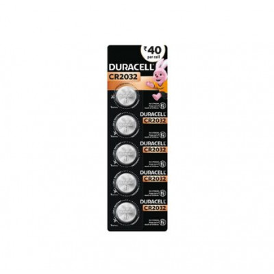 Duracell CR2032 3V Lithium Coin Battery (Pack Of 5)