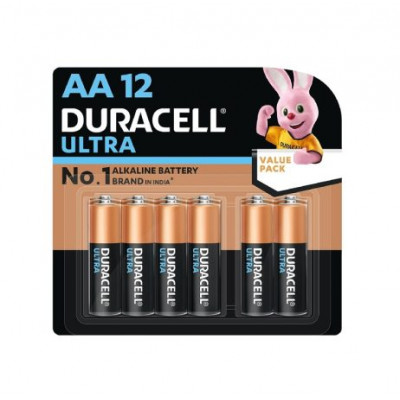 Duracell Ultra Alkaline AA Battery (Pack of 12)