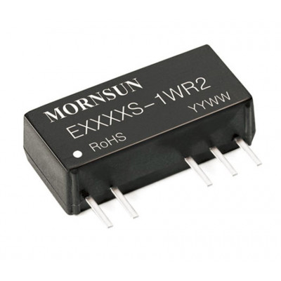 E0312S-1WR2 Mornsun 3.3V to ±12V DC-DC Converter 1W Power Supply Module - Compact SIP Package