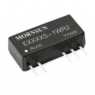 E1212S-1WR2 Mornsun 12V to ±12V DC-DC Converter 1W Power Supply Module - Compact SIP Package E1212S-1WR2 Mornsun 12V to ±12V DC-DC Converter 1W Power Supply Module - Compact SIP Package