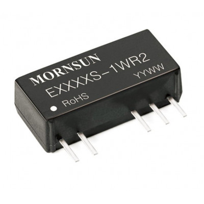 E1505S-1WR2 Mornsun 15V to ±5V DC-DC Converter 1W Power Supply Module - Compact SIP Package