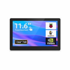 Elecrow CrowVision 11.6 Raspberry Pi Capacitive Touch Display HD 1366*768 IPS Screen for RPI LattePanda/Beaglebone/Jetson Nano, etc Plug Power Adapter Plug