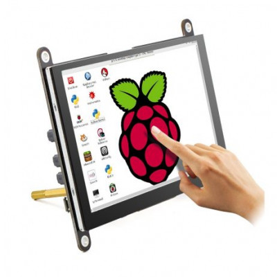 ELECROW RC050S HD 5 Inch 800480 Capacitive Touch Monitor Built-in Speaker with Backlight Control