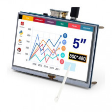 ELECROW RR050 5 Inch 800480 Resistive Touch Screen TFT Display for Raspberry Pi B+/2B/3B/4B/5