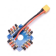 ESC Power Distribution Board Soldered XT60 Plug and 3.5mm Banana Bullet Connectors For 250mm Multicopter FPV