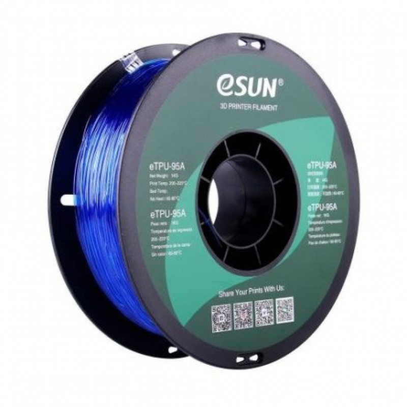 eSUN eTPU-95A-Transparent Blue-1kg/spool buy online at Low Price in ...