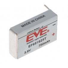 EVE EF651625T 3.6V 750mAh Energy Very Endure Lithium Battery
