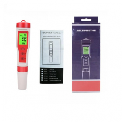 EZ9908 Green Backlight 4 in 1 Multifunction Test Water Testing Kit pH/TDS/EC/TEMP