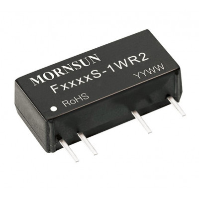 F1512S-1WR2 Mornsun 15V to 12V DC-DC Converter 1W Power Supply Module - Compact SIP Package