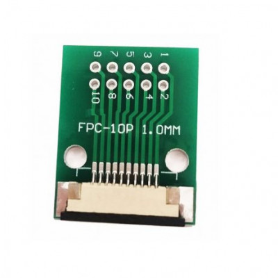 FFC / FPC Adapter Board 1mm to 2.54mm Soldered Connector - 10 pin FFC / FPC Adapter Board 1mm to 2.54mm Soldered Connector - 10 pin