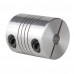 Flexible Aluminium Coupling OD: 25mm x L: 32mm Bore: 5x8mm