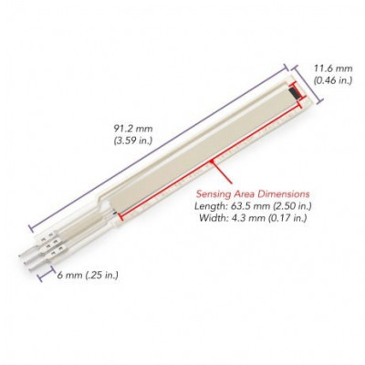 FlexiForce FlexiPot Strip Position Sensor