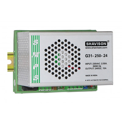 G31-250-24 Shavison SMPS - 24V 10A - 240W DIN Rail Mountable Metal Power Supply