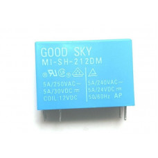 Goodsky 12V 5A DC MI-SH-212DM 6-Pin DPST PCB Mount Power Relay