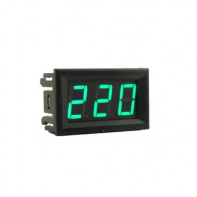 Green 0.56inch AC220V Two Wire AC Voltmeter 70V ~ 500V Green 0.56inch AC220V Two Wire AC Voltmeter 70V ~ 500V