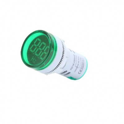 Green 20-75Hz 22mm AD16-22DSHZ Round LED Hertz Meter Indicator Light Green 20-75Hz 22mm AD16-22DSHZ Round LED Hertz Meter Indicator Light