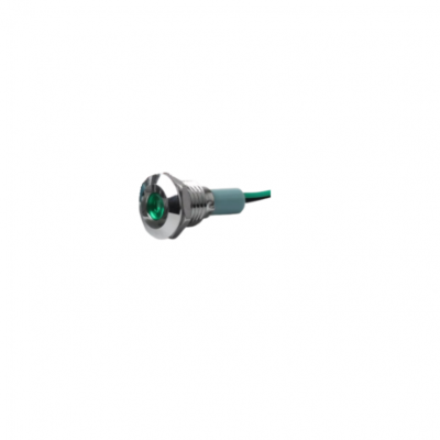 Green 3-9V 10mm LED Metal Indicator Light with 15CM Cable Green 3-9V 10mm LED Metal Indicator Light with 15CM Cable