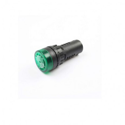 Green AC/DC48V 22mm AD16-22SM LED Signal Indicator Built-in Buzzer
