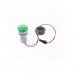 Green AC50-500V 0-100A 22mm AD16-22DVA Round LED Indicator Light with Transformer Green AC50-500V 0-100A 22mm AD16-22DVA Round LED Indicator Light with Transformer