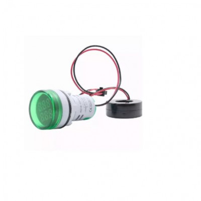 Green AC50-500V 0-100A 22mm AD16-22DVA Round LED Indicator Light with Transformer Green AC50-500V 0-100A 22mm AD16-22DVA Round LED Indicator Light with Transformer