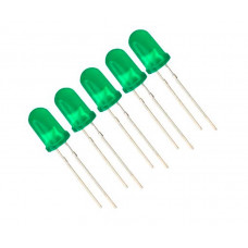 Green LED - 5mm Diffused - 5 Pieces Pack