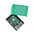 Green Metal Aluminum Case support fans for Raspberry 3B+/3B