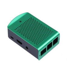 Green Metal Aluminum Case support fans for Raspberry 3B+/3B