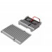 Grey Aluminum Heat Sink Case with Double Fans for Raspberry Pi 4 Model B