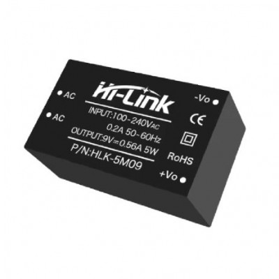 Hi-Link HLK-5M09 AC to DC 9v5w Step Down Mini Intelligent Household Switch Power Supply Module Converter Hi-Link HLK-5M09 AC to DC 9v5w Step Down Mini Intelligent Household Switch Power Supply Module Converter