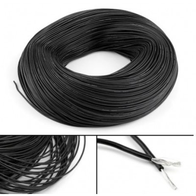High Quality Ultra Flexible 24AWG Silicone Wire 100M (Black)