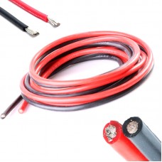 High Quality Ultra Flexible 8AWG Silicone Wire 1m (Red) + 1m (Black)