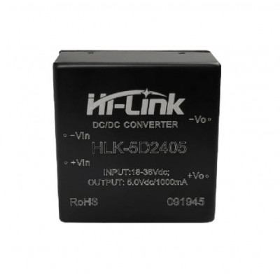 HLK-5D2405 Wide voltage 18~36V to 5V1000mA5W DC-DC power module HLK-5D2405 Wide voltage 18~36V to 5V1000mA5W DC-DC power module