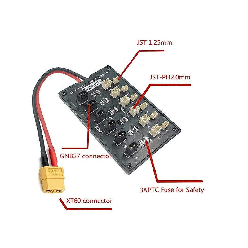 HobbyFly GNB27 and JSTPH 2.0 Connector 1S Lipo Battery Balance