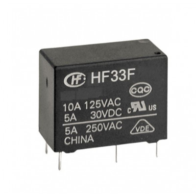 Hongfa 12V 10A DC HF33F/012-HL3 5-Pin SPDT Miniature Power Relay
